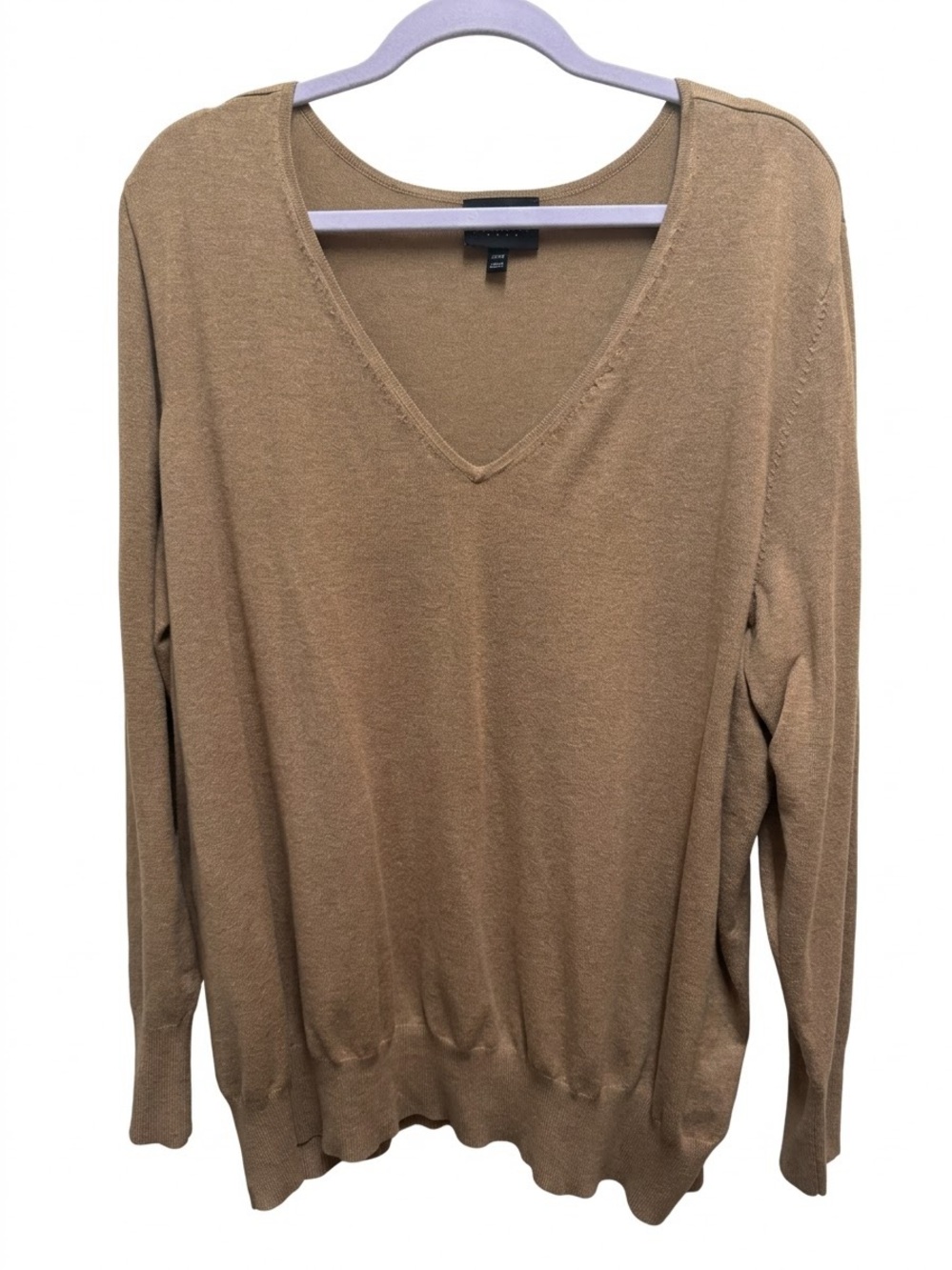 Lane Bryant V-Neck Sweater in Camel Brown
